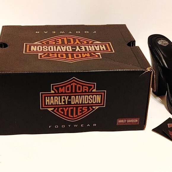 Harley-Davidson® Women's Shawna 4-Inch Black Slide Sandals Women's size 9 HARLEY - Picture 3 of 12